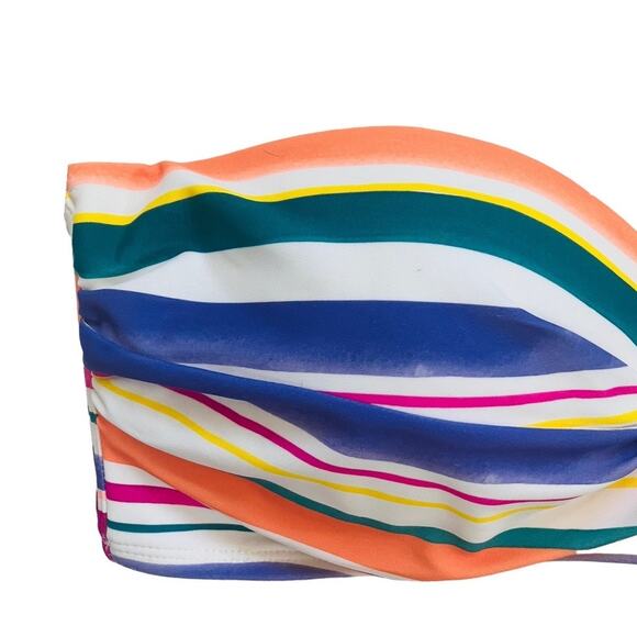 New Kona Sol Multi Color Strapless Halter Bikini Top Size Large - Picture 3 of 7